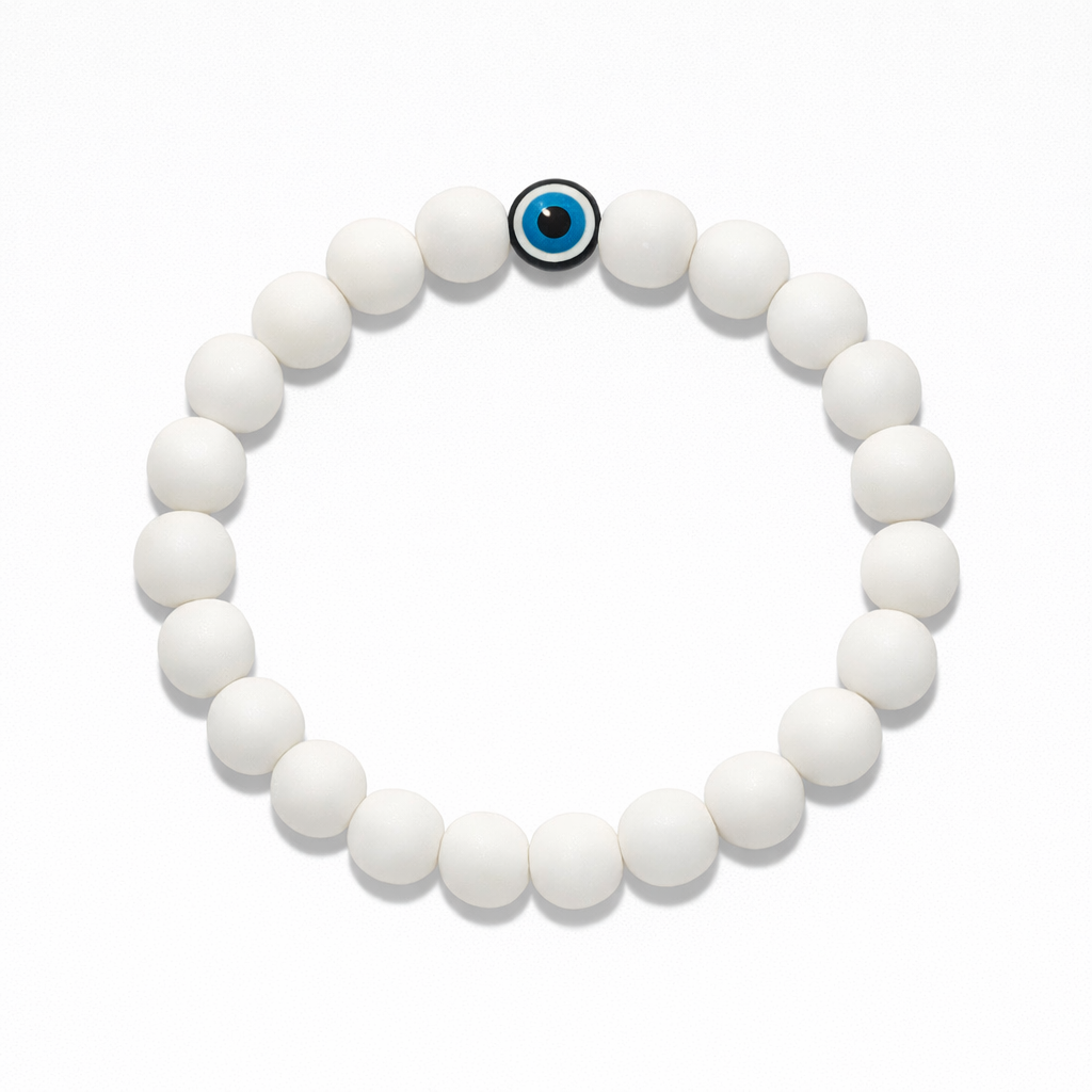 Pulsera de Ónix Blanco - Ojo